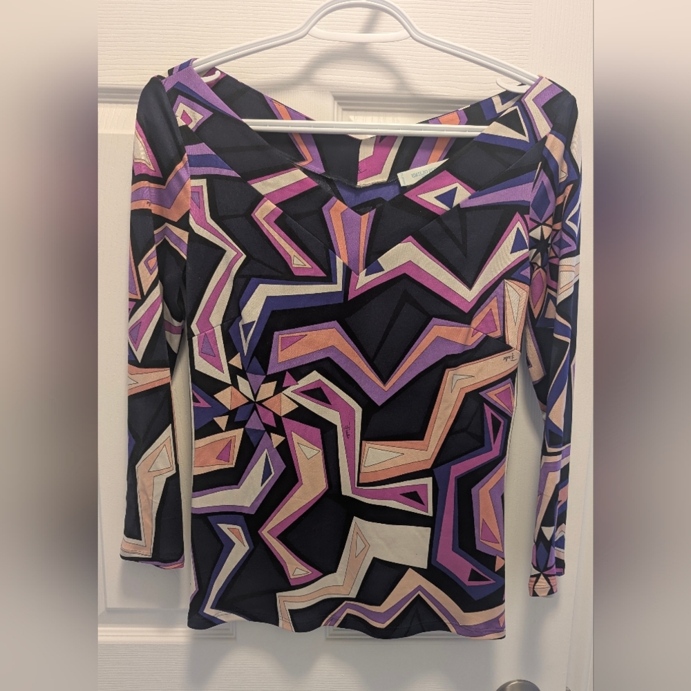 Geometric Long Sleeve Top